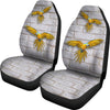 Blue And Yellow Macaw Print Car Seat Covers