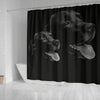 Black Labrador Dog Print Shower Curtain