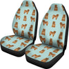 Cute Chow Chow Dog Pattern Print Car Seat Covers