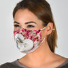 Bearded Collie Floral Print Face Mask