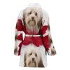 Cute Havanese On White Print Women's Bath Robe