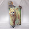 Pomeranian Dog Art Print Hooded Blanket