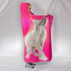 Amazing Devon Rex Cat Print Hooded Blanket