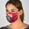 Petit Basset Griffon Vendeen On Heart Print Face Mask