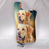 Cute Labrador Retriever Print Hooded Blanket