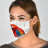 Scarlet Macaw Parrot Print Face Mask