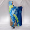 Rose Ringed Parakeet Print Hooded Blanket