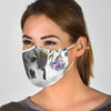 Beagle Dog Floral Print Face Mask