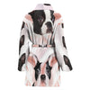 Boston Terrier Print Women's Bath Robe