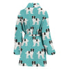 Lovely Japanese Chin Dog Pattern Print Women's Bath Robe