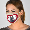 Belgium Tervuren In Heart Print Face Mask