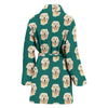 Golden Retriever Dog Pattern Print Women's Bath Robe