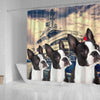 Boston Terrier Print Shower Curtains