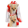 Chihuahua On White Print Women's Bath Robe