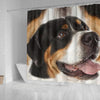 Greater Swiss Mountain Dog Print Shower Curtain