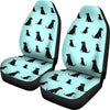 Black Labrador Pattern Print Car Seat Covers