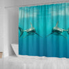 Shark Fish Print Shower Curtains