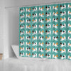 Toy Fox Terrier Dog Hearts Pattern Print Shower Curtains