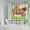 Red Brangus Cattle (Cow) Art Print Shower Curtain