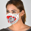 Persian Cat Floral Print Face Mask