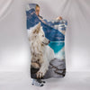 Samoyed Dog Nature Print Hooded Blanket