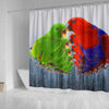 Eclectus Parrot Print Shower Curtains