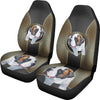 Cute Saint Bernard Dog Print Car Seat Covers