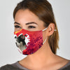 Rat Terrier Print Face Mask On Heart Print Face Mask