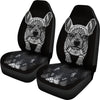 French Bulldog Art Print Black&White Car Seat Covers