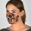 Boxer Dog On Pink Print Face Mask