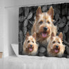 Cute Australian Terrier Print Shower Curtains