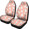 White Persian Cat Pattern Print Car Seat Covers