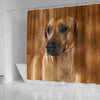 Rhodesian Ridgeback Dog Print Shower Curtain