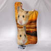 Golden Hamster Print Hooded Blanket