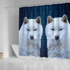 Hokkaido Dog Print Shower Curtains