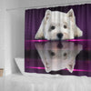 Cute West Highland White Terrier (Westie) Print Shower Curtain