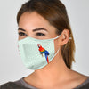 Lovely Scarlet Macaw Parrot Print Face Mask