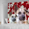 Chinook Dog Print Shower Curtains