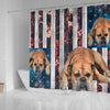 Bullmastiff Dog Print Shower Curtain