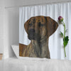 Plott Hound Dog Print Shower Curtain