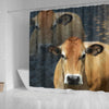 Parthenaise Cattle (Cow) Print Shower Curtain