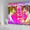 Manx Cat Print Shower Curtain