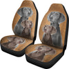 Cute Weimaraner Dog Print Car Seat Covers