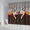 Border Terrier Love Print Shower Curtain