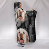 Cute Clumber Spaniel Print Hooded Blanket