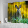 Cute Rabbit Print Shower Curtains