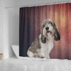 Cute Petit Basset Griffon Vendeen Print Shower Curtains