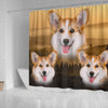 Pembroke Welsh Corgi Print Shower Curtains