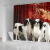 Japanese Chin Print Shower Curtains