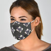 French Bulldog Black Patterns Print Face Mask